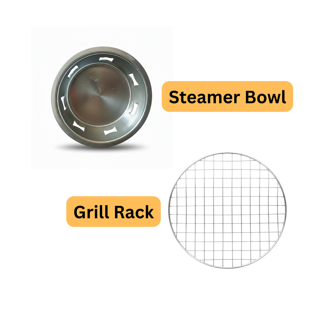 Gunatraya Curated Stainless Steel  Bati Cooker & Gas Tandoor