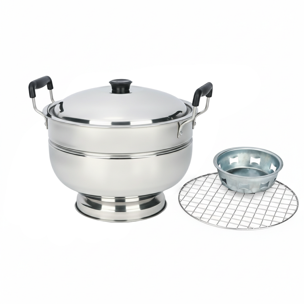 Gunatraya Curated Stainless Steel  Bati Cooker & Gas Tandoor
