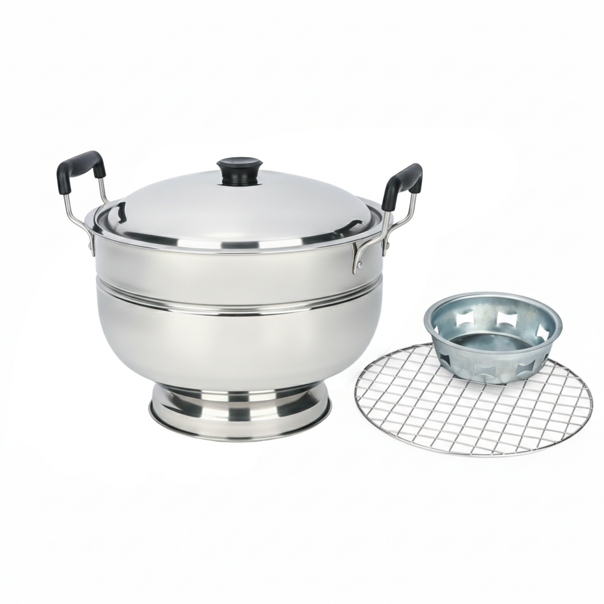 Gunatraya Curated Stainless Steel  Bati Cooker & Gas Tandoor