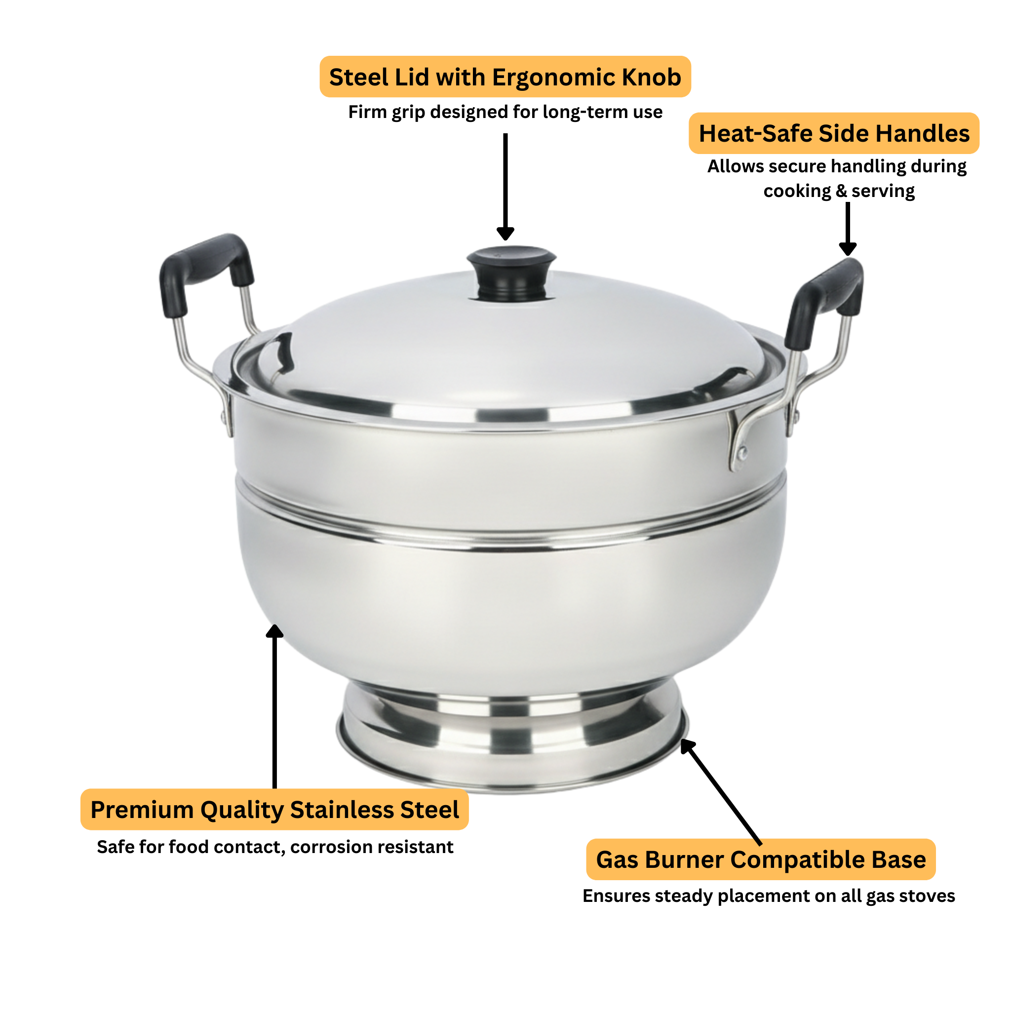 Gunatraya Curated Stainless Steel  Bati Cooker & Gas Tandoor